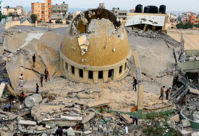 500 mosque destroyed in gaza by israel